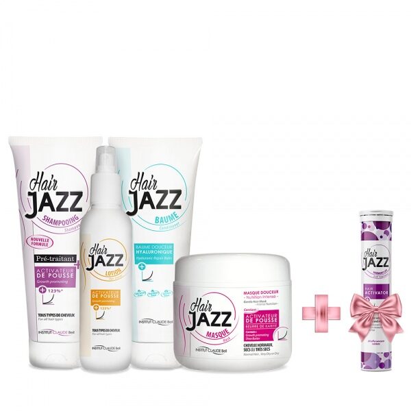 Hair Jazz HaarwachstumSet Shampoo, Spülung, Lotion, Maske und Vitamine